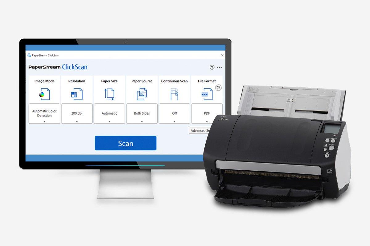 Paperstream Computer Icon Ricoh Scanners - fi-7160 - DISCONTINUED