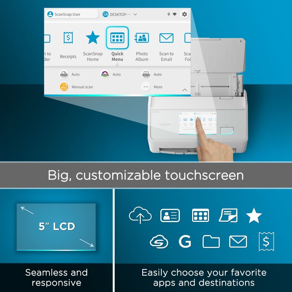 ScanSnap® iX2500 - Touch Screen Document Scanner